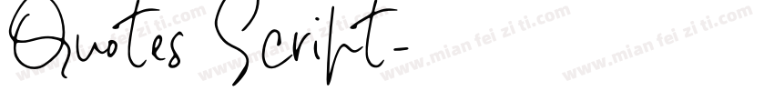 Quotes Script字体转换